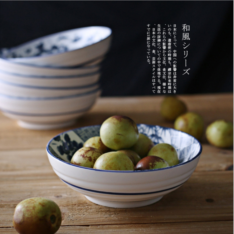 Japanese tableware creative under glaze color porcelain bowl pull rainbow such as bowl rice bowls salad bowl household small side dish bowl