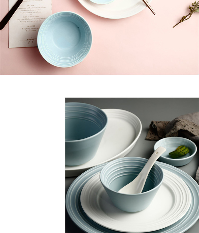 North house ceramics ceramic bowls Nordic household utensils to eat noodles in soup bowl of rice bowl dish dishes suit plate