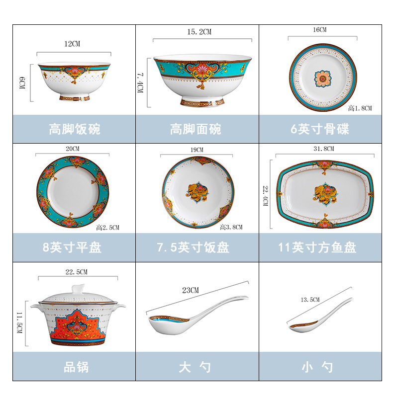 Thailand amorous feelings of ceramic tableware dishes dishes