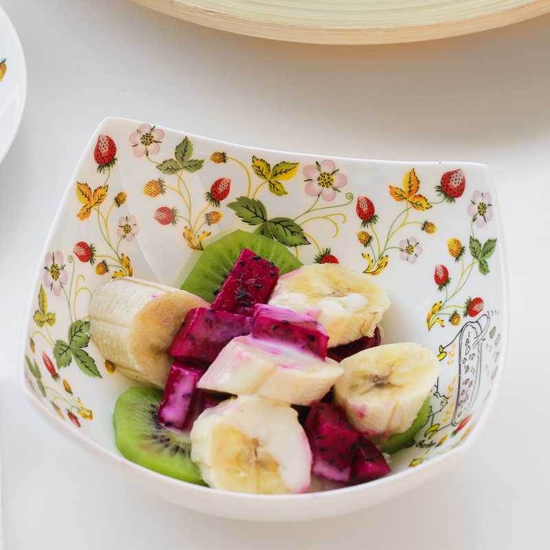 Ceramic western - style food bowl of fruit salad bowl dessert soup bowl corners of ipads porcelain bowl bowl dish bowl snacks move tableware bowls