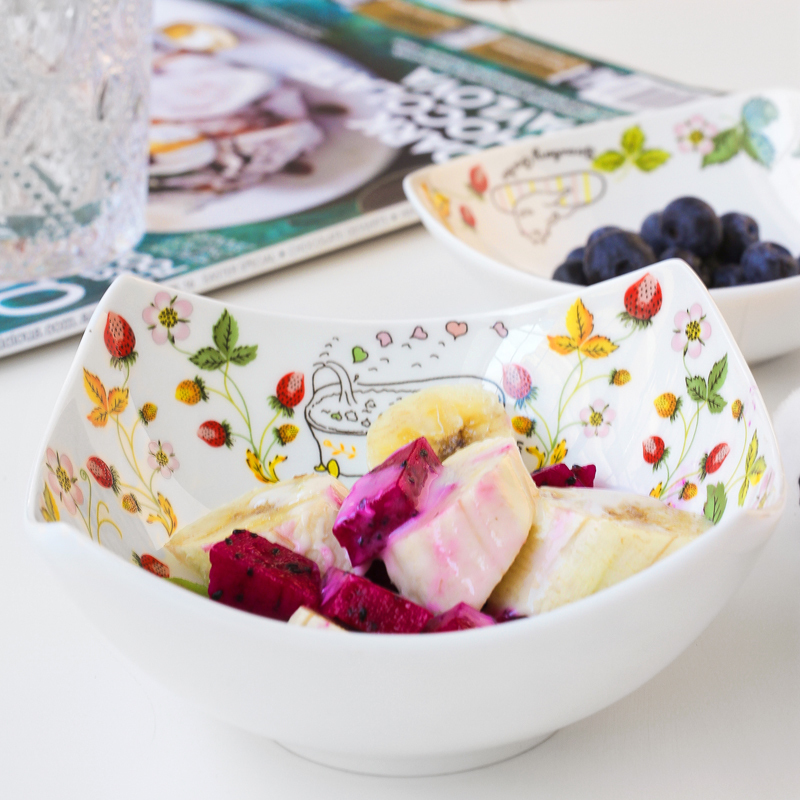 Ceramic western - style food bowl of fruit salad bowl dessert soup bowl corners of ipads porcelain bowl bowl dish bowl snacks move tableware bowls