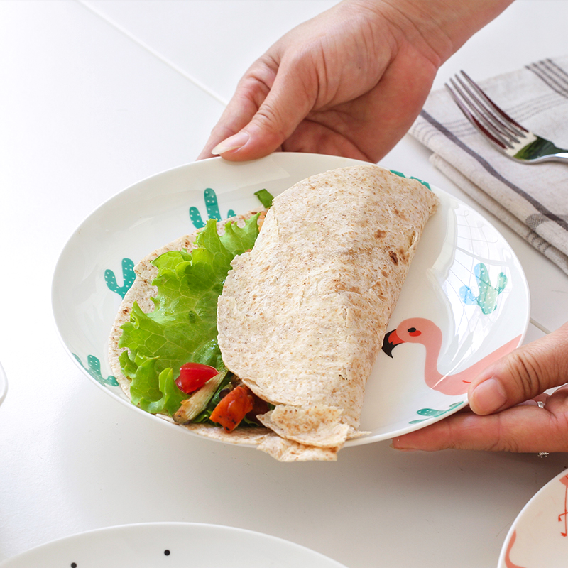 Creative INS steak plate of pasta dish western - style food tableware ceramic flat plate shallow dish dish breakfast tray package mail