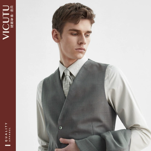 Шерстяной комфортный жилет, пиджак классического кроя, облегающий крой