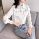 Long-sleeved white chiffon shirt women's early autumn Korean style niche chic top light mature small fragrant shirt