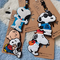 Творческие поставки поставки Snoopy и Boy Brown Puppy Soft Rubber Rubber Luggage Listing/Cardment Card/Identification Card