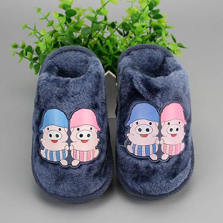 Pantoufles enfants en suède pour hiver - Ref 1020276 Image 48