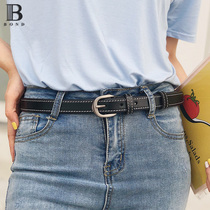 Womens Belt Jeans Simple and Versatile Fashion Pin Buckle Belt Fine Leather Top Layer Cowhide Decoration Summer Belt