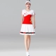 159382 белый -Red с коротким рукавом+белая юбка