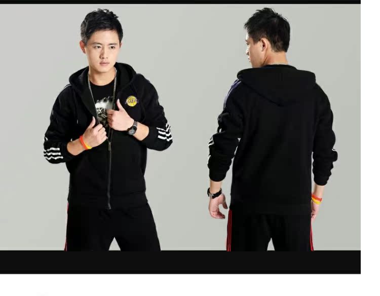 Mùa thu và mùa đông size lớn áo len nam màu hồng đậm cộng với phân bón cộng với sinh viên đại học lỏng áo trẻ trung áo hoodie béo - Cực lớn áo thể thao