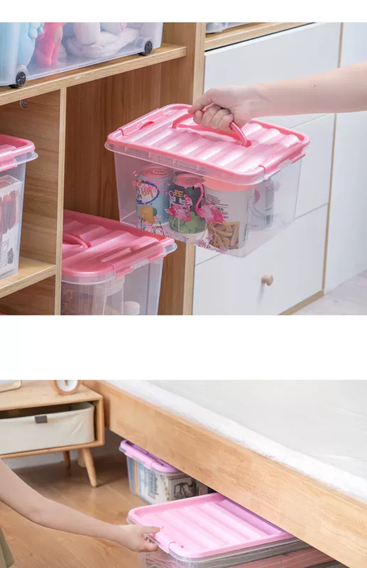 Hộp đựng quần áo hộp đựng đồ hộp nhựa phân loại hộp đồ chơi trẻ em hộp sách đồ ăn nhẹ hộp trong suốt có nắp kèn - Cái hộp