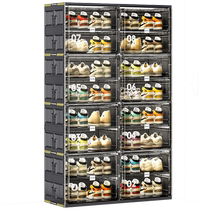 Shoe cabinet home doorway multi-layer simple shoe rack transparent shoe box storage box folding shoe dustproof installation-free plastic