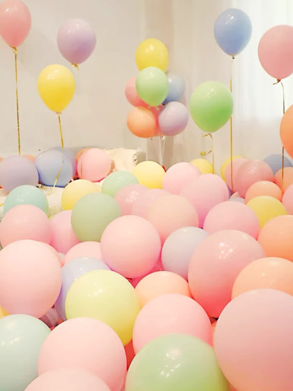 马卡龙色气球大包500个1000个结婚生日装饰酒吧KTV美容院开业活动