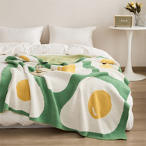 INS Nordic puff egg poached egg thickened autumn and winter plush living room blanket sofa office nap cover blanket