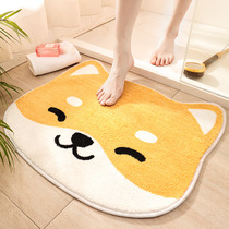 INS Nordic Japanese animal dog cat cartoon plush mat bathroom bathroom door absorbent non-slip mat