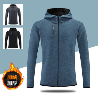 Chaqueta deportiva de forro polar con capucha para correr y fitness para hombre