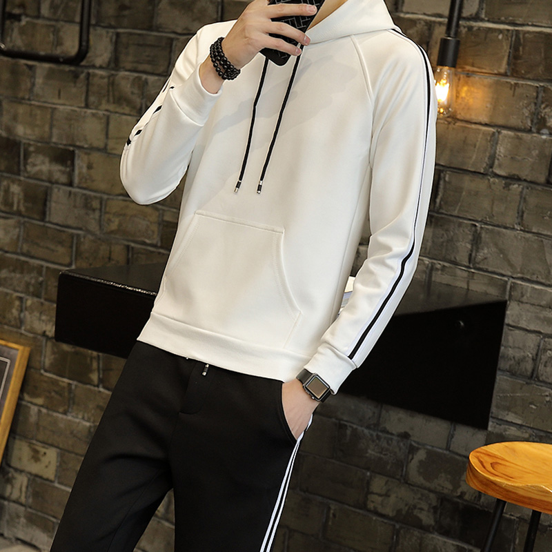 春秋季休闲运动卫衣套装男装 春季韩版潮流青年整套全套一套衣服