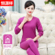 Hengyuanxiang trung niên già mens đồ lót ấm quần mùa thu set womens bông cha bông áo len cao cổ.