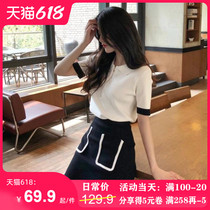 Small French retro light cooked New Year two-piece suit thin cover meat 2021 new Hepburn womens clothing autumn