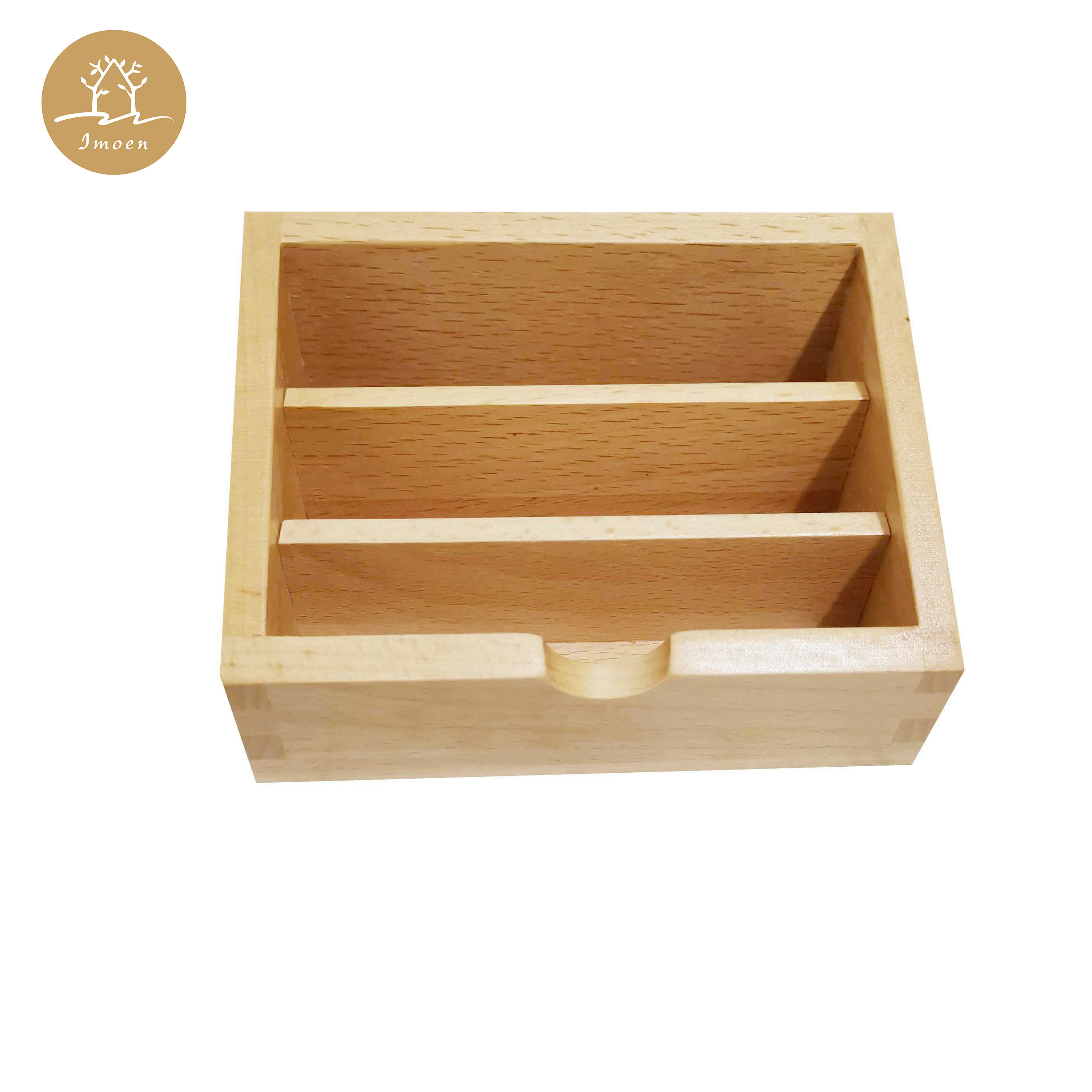 Mont's three-section card base beech wood three-section card base 3-three card cassetto card holder language card holder