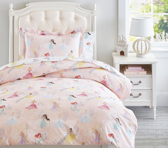 Princess Diesney's pink full cotton quilts pillowcase bed linen Kindergarten kit can be fitted with four pieces of custom