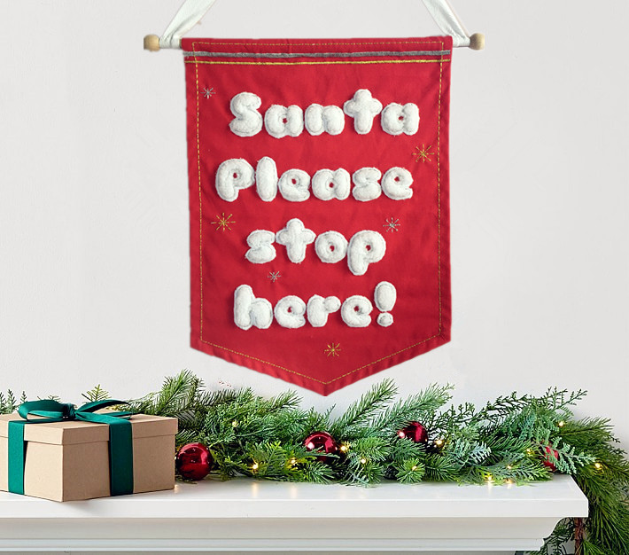 Foreign trade big * brand original single Christmas hanging flag flat suede bell-hanging flag embroidery process Christmas pendant