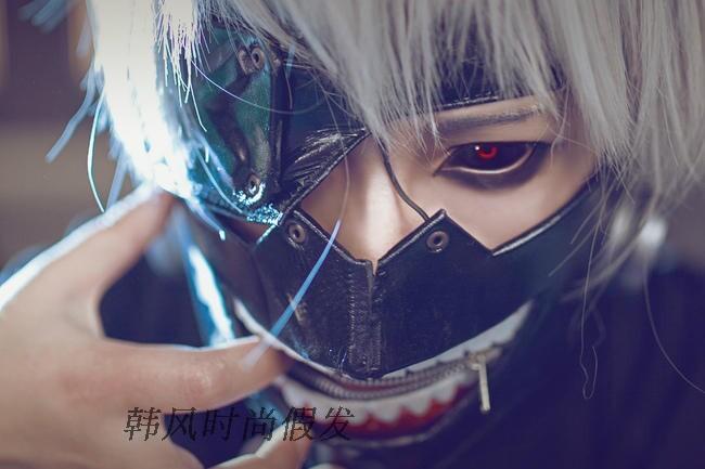 Đặc biệt cung cấp cosplay tóc giả anime bạc tóc ngắn Tokyo con ma cà rồng Tokyo 金 金 金 研 đồ ngủ cosplay nữ sinh