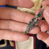 4 30 Georgian thick silver platinum earrings