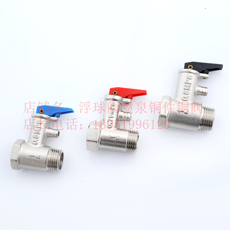 Electric water heater safety valve pressure relief valve check valve all copper