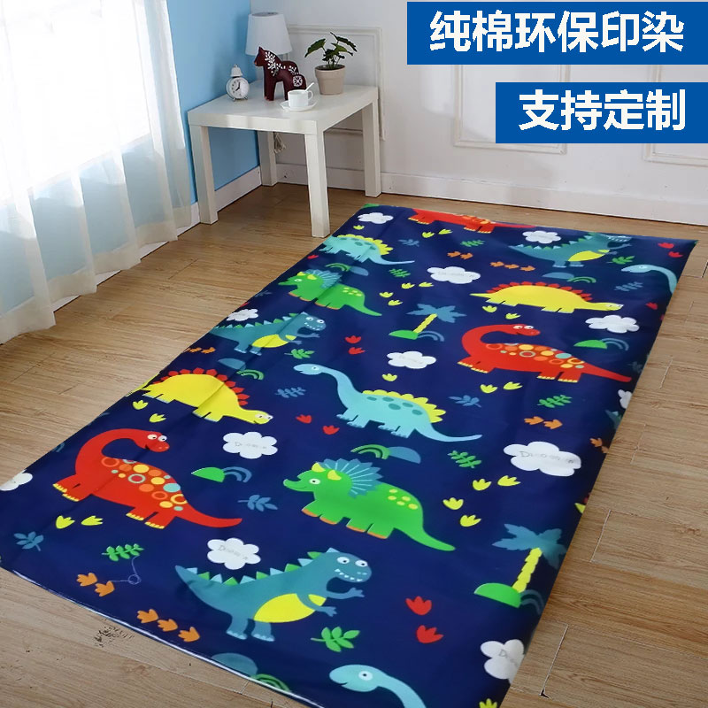 Pure cotton cartoon mattress cover single custom cotton children's students single quilt cover 120*150 kindergarten mat cover