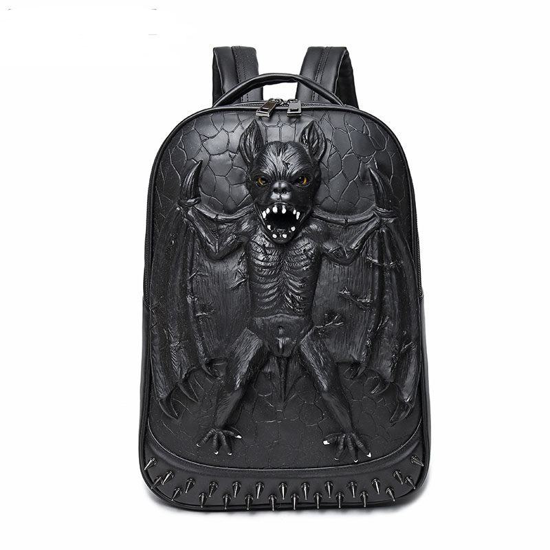 New street trend backpack hip-hop funny backpack boys schoolbag personality computer bag travel bag 3D bag