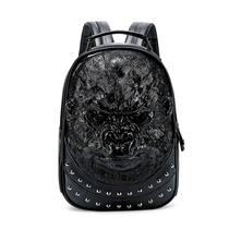 New 12-inch computer bag men's backpack women's backpack bag creative 3D Wukong monkey hip-hop hiphop hipster bag