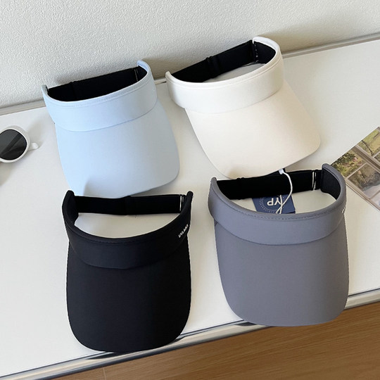 2025新款运动鸭舌空顶帽夏季冰丝防晒帽男女户外跑步网球遮阳帽子