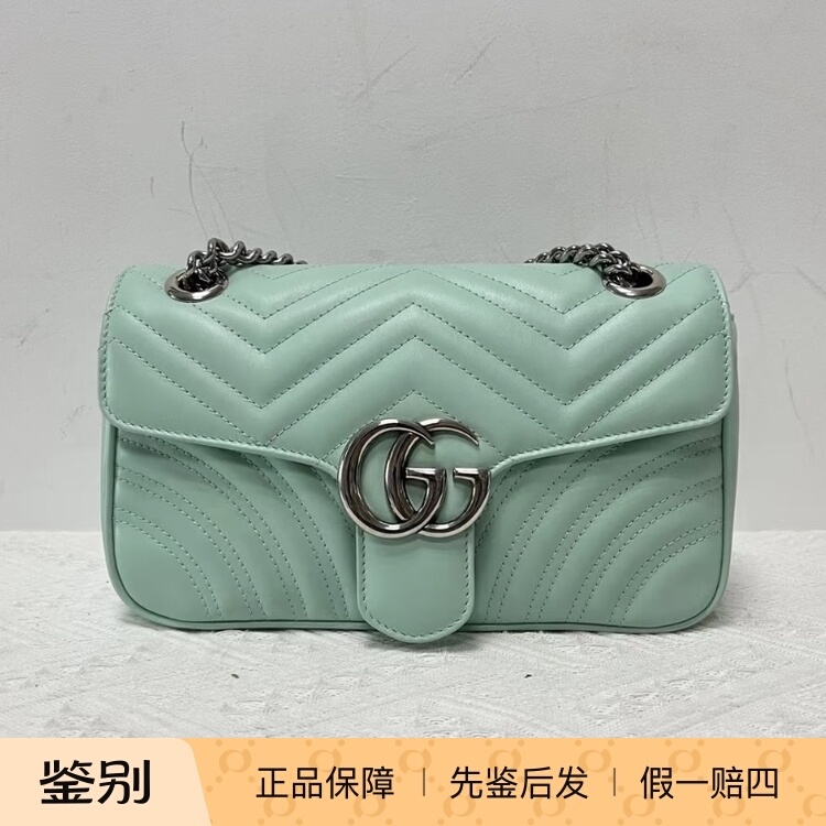 Gucci Gg Marmont Silver Label Crossbody Bag Shoulder Bag Mini Small Medium Mint Green