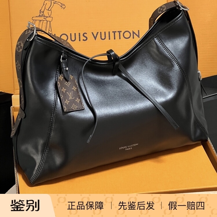 Lv Louis Vuitton Carryall Dark mm Black Warrior Lambskin Tote Bag Medium Black Lv Louis Vuitton Carryall Dark mm Black Warrior Lambskin Tote Bag Medium Black