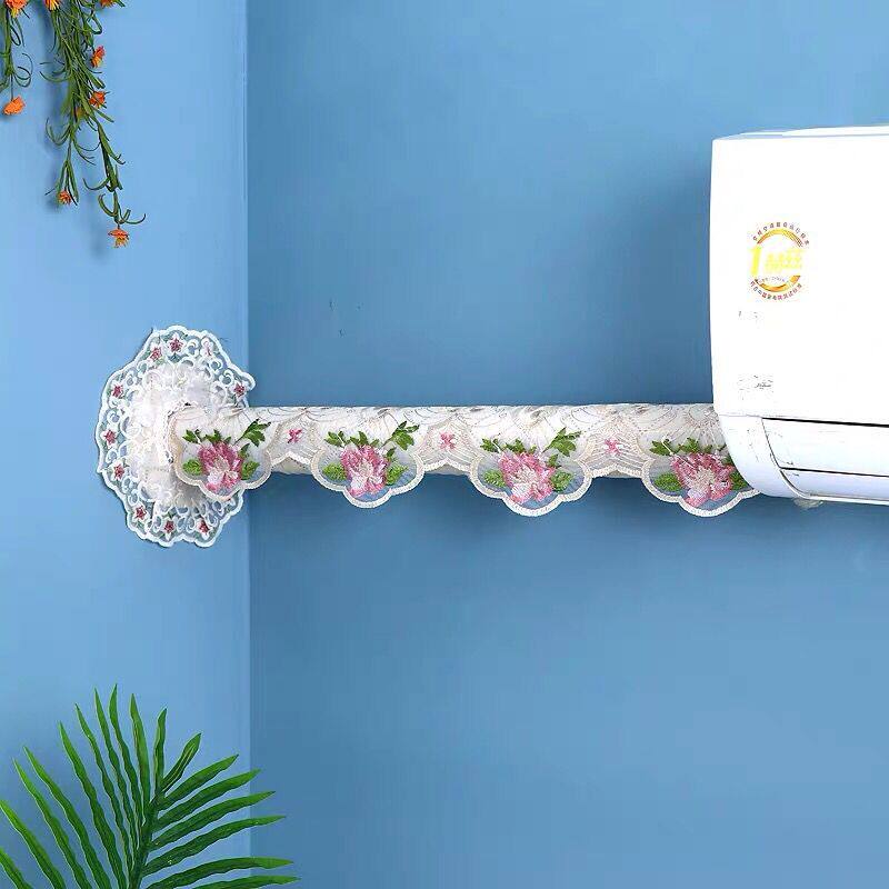 Ugly lace air conditioning pipe decoration pipe mouth blocking plug hole sticker wall hole sticker air conditioning hole decoration sticker
