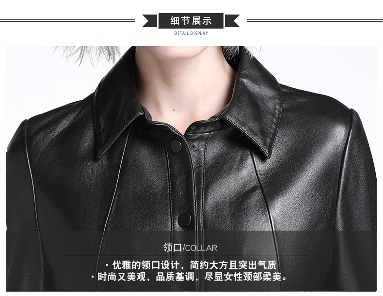Haining da cừu da áo khoác 2018 mới mùa đông Hàn Quốc phiên bản của mỏng giảm béo dài da áo gió của phụ nữ quần áo áo khoác da nữ xịn hàn quốc