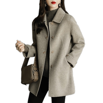 The 2023 new Korean version is small and double-sided the female short of the wool coat and the one with zero cashmere dresses.
