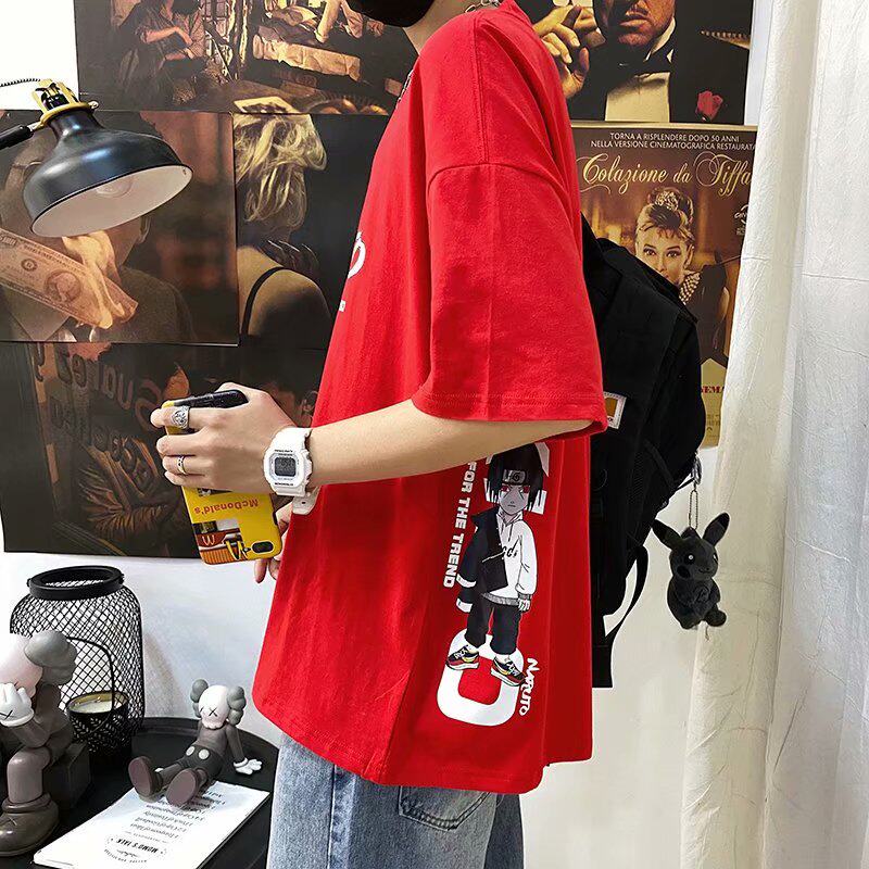 Tide brand 2022 new summer five-point sleeve T-shirt men's loose short-sleeved ins trend students wild Korean version of the clothes