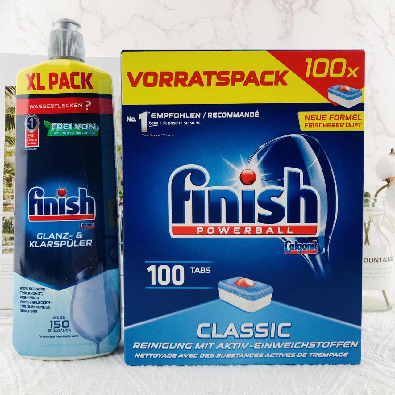 German import finish Siemens Panasonic dishwasher special detergent dishwashing block rinsing agent suit