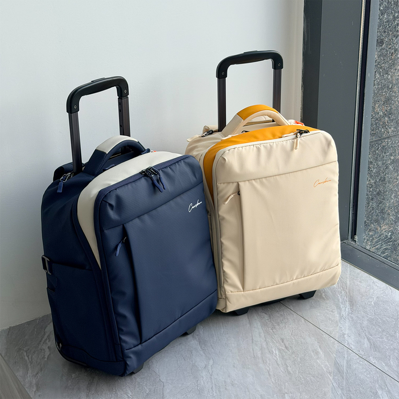 Backpackable and Pullable Small Travel Bag 14inch Cheap Airline Luggage 20X30X40 Trolley Boarding Student Backpack