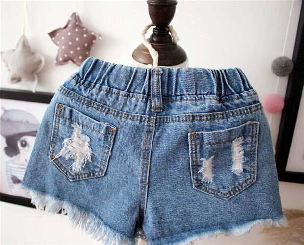 Zhongda trẻ em mặc quần short mùa hè cô gái mới bé trẻ em quần short denim quần nóng quần năm quần mùa thu người đàn ông