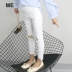 Quần áo mùa thu bé gái mặc quần legging cho bé mùa xuân hè 2018 mới co giãn giả denim chân bút chì quần dài