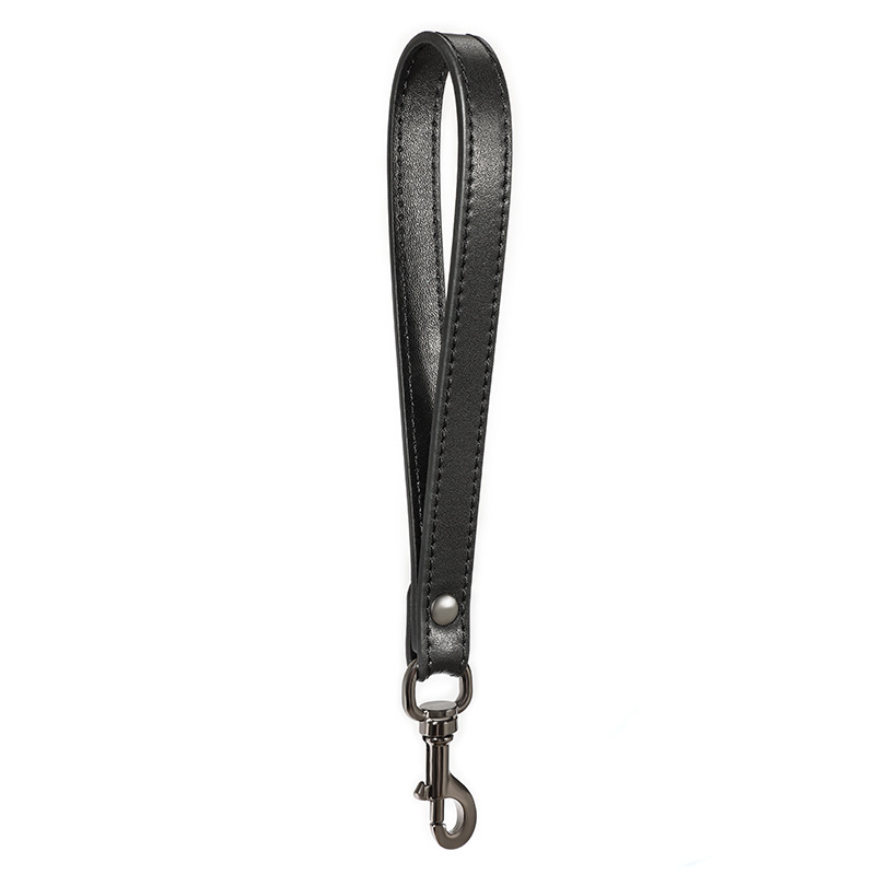 Suitable for Coach Men's Handbag 1.5cm Wide Hand Strap Black Leather Wallet Wrist Strap Suitable for Coach Men's Handbag 1.5cm Wide Hand Strap Black Leather Wallet Wrist Strap