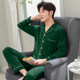 100% cotton pajamas men's pure cotton spring and autumn summer men's cotton youth and middle-aged home clothes