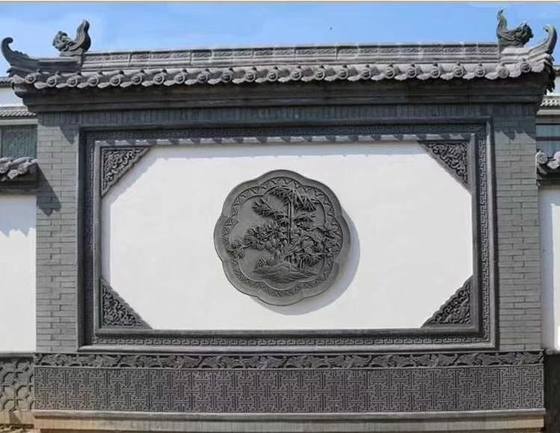 Customized antique carving quadrangle decorative embossed pendant screen wall facing wall Chinese style screen wall brick carving accessories