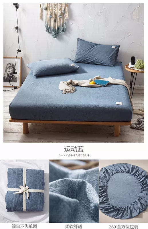 Được trang bị mảnh duy nhất bông rửa giường bedspread bông che bảo vệ che bụi che custom-made latex nệm bìa 1.8m - Trang bị Covers