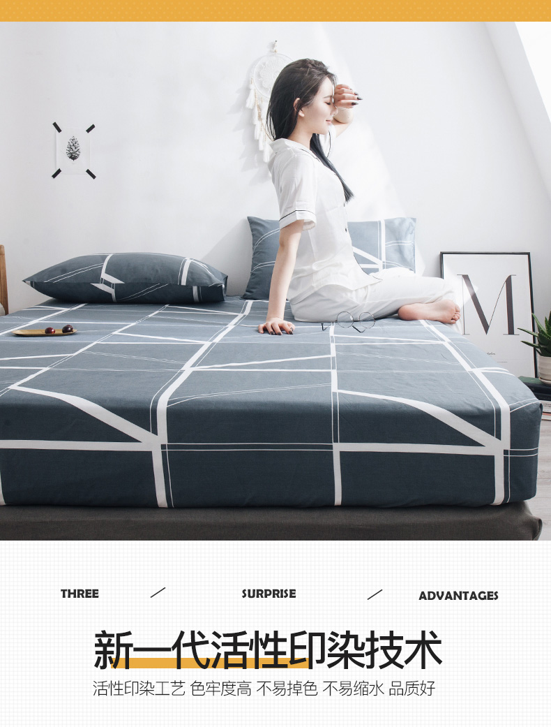 Giường cotton một mảnh Giường bông trải giường ba mảnh năm mặt bao gồm tất cả phim hoạt hình đơn / đôi nệm nệm 1,8 m mùa hè - Trang bị Covers Ga phủ giường Everon