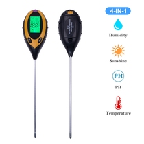 Four-in-one soil tester Handheld electronic soil detector Soil PH tester Light meter Temperature and humidity meter
