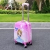 Trẻ em xe đẩy hành lý vali 19 inch phim hoạt hình cô gái công chúa 18 inch tùy chỉnh logo phổ biến bánh xe khung