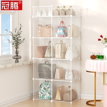 Bag storage artifact storage cabinet bag storage rack floor-to-ceiling simple bedroom rental storage rack